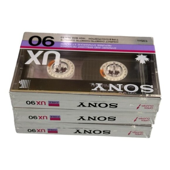 SONY UX 90 Cassette Tape Type II (CrO2) Japan SEALED NEW Microfine Uniaxial - Picture 7 of 7